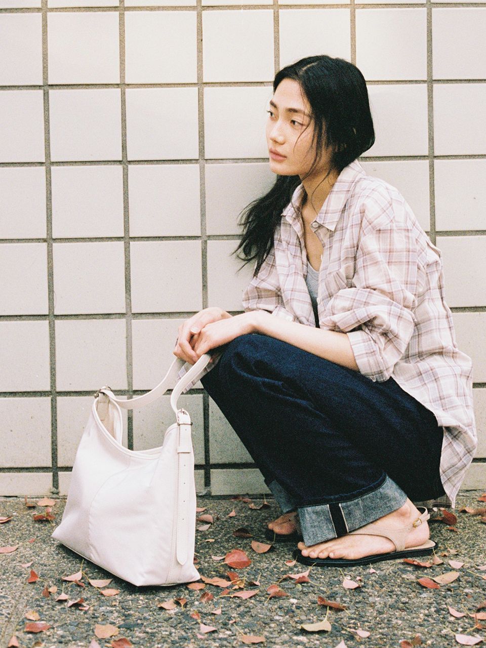 【無料配送】 ★ OSTKAKA ★ Palette Shoulder Nylon MUSINSA | OSTKAKA Palette Shoulder Nylon Ivory