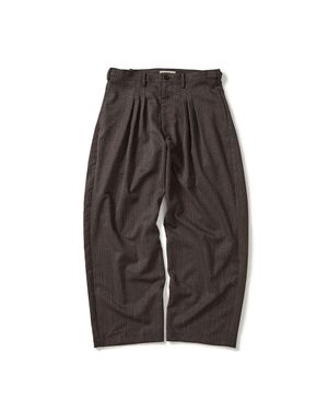 Herringbone pleat pants / Maroon