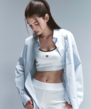 보이프렌드 루즈핏 셔츠 블루