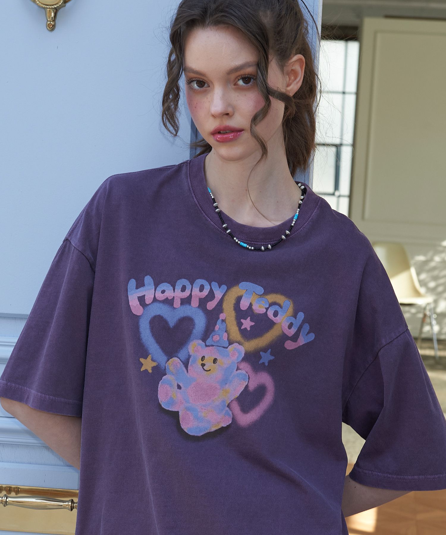 【CPGN STUDIO】25SS★ Blush Teddy Short Sleeve Tee MUSINSA | CPGN STUDIO Blush Teddy Pigment Short Sleeve T
