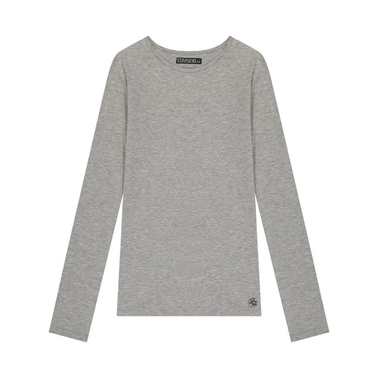 038 SOFT LONG SLEEVES MELANGE GREY