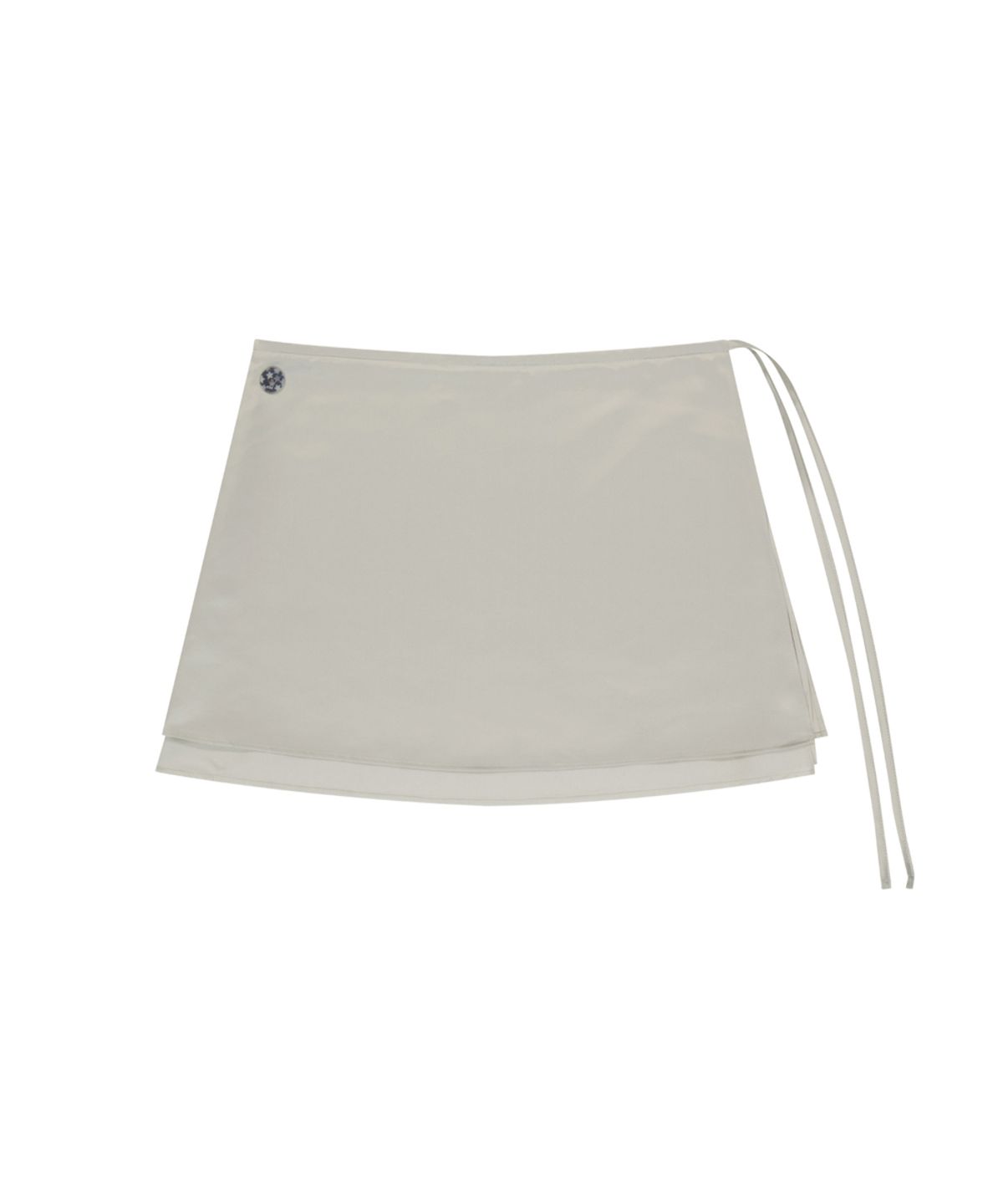 코이세이오 038(COYSEIO 038) 038 SATIN WRAP SKIRT SILVER