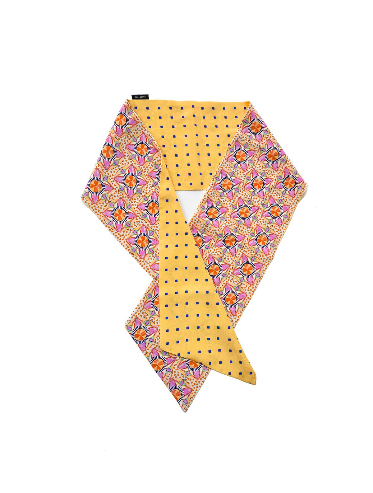 마레트라(MARAETHRA) Mandala Heart Wide Silk Tie Scarf 만달라하트 와이드 실크 타이스카프