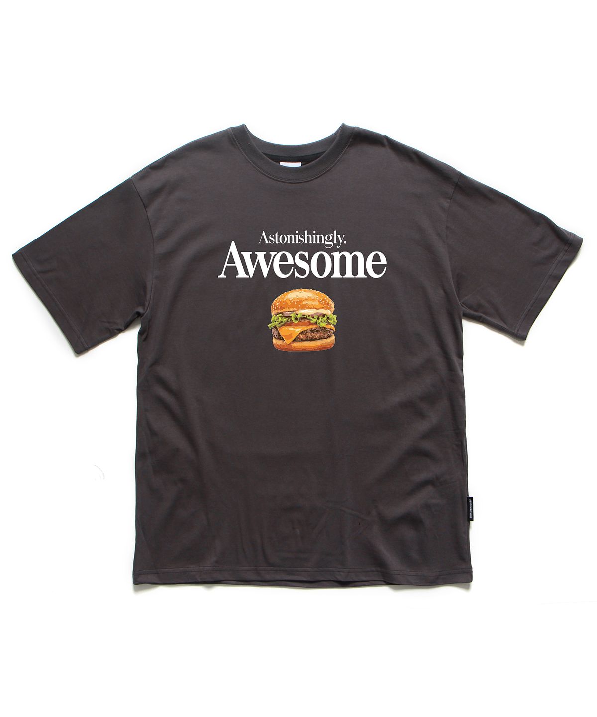 앱놀머씽(ABNORMALTHING) 아썸 오버핏 티셔츠 차콜 (AWESOME T-SHIRT CHARCOAL)