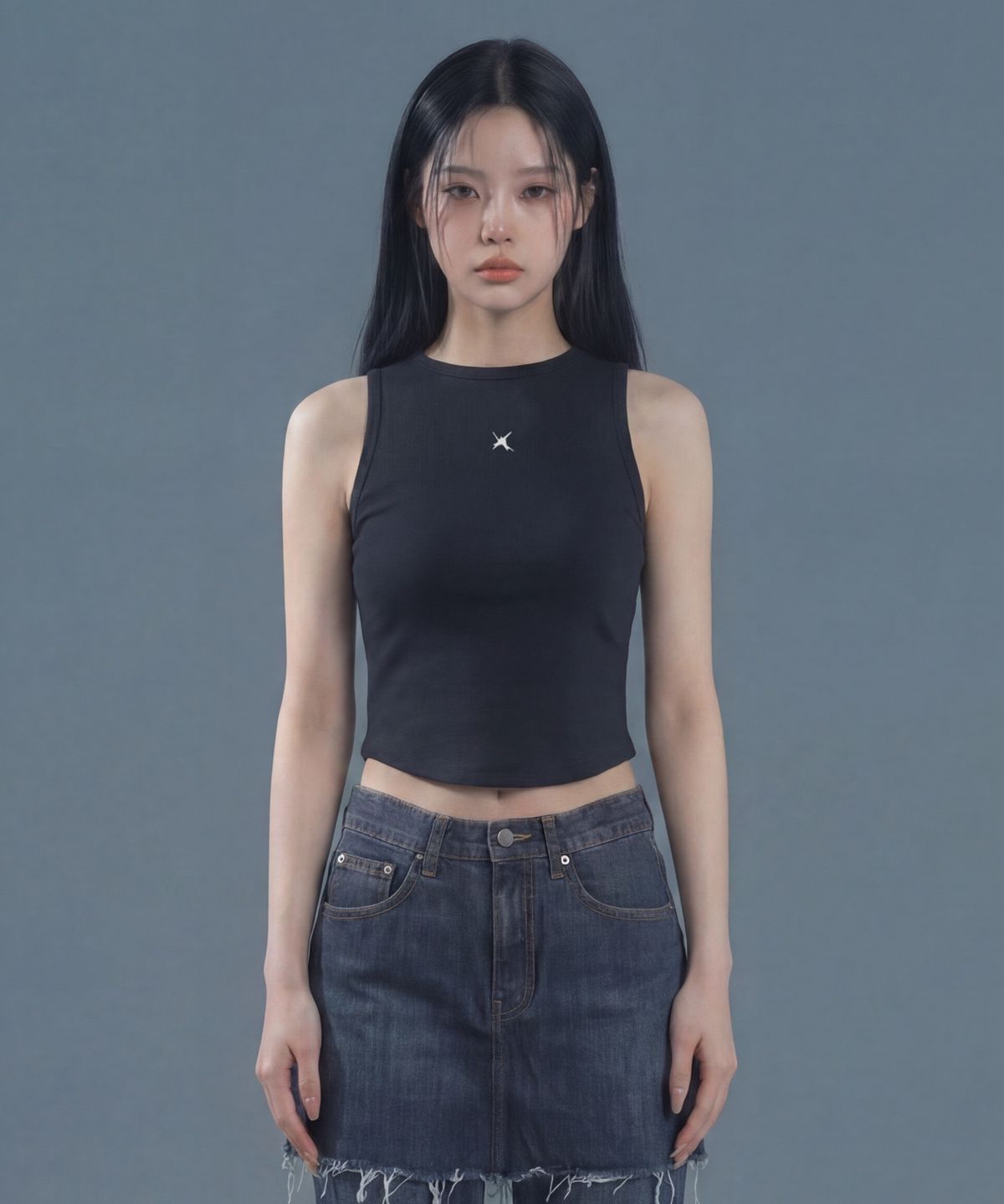 인어데이즈(INADAZE) 시그니처 로고 민소매 (블랙)