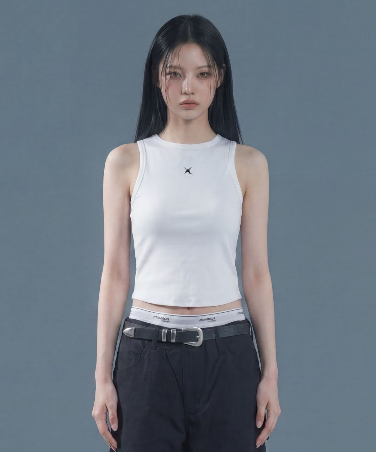 인어데이즈(INADAZE) 시그니처 로고 민소매 (화이트)