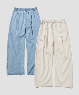 [2PACK]올 데이 린넨 라이크 밴딩 팬츠