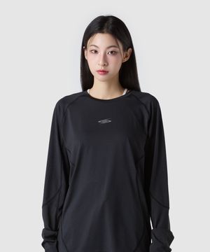 셔틀런 메쉬 긴팔 티셔츠 블랙(UQ221SRL51)