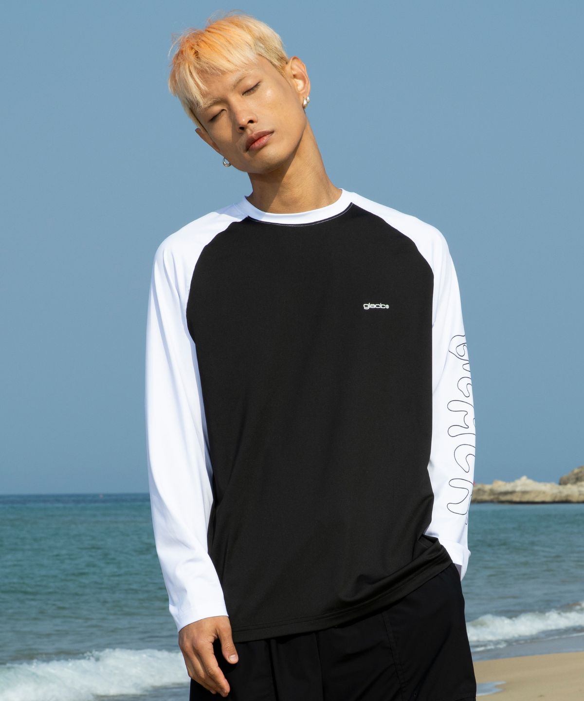 글랙(GLACK) GT144 두들 로고 롱슬리브 래쉬가드 (WHITE)