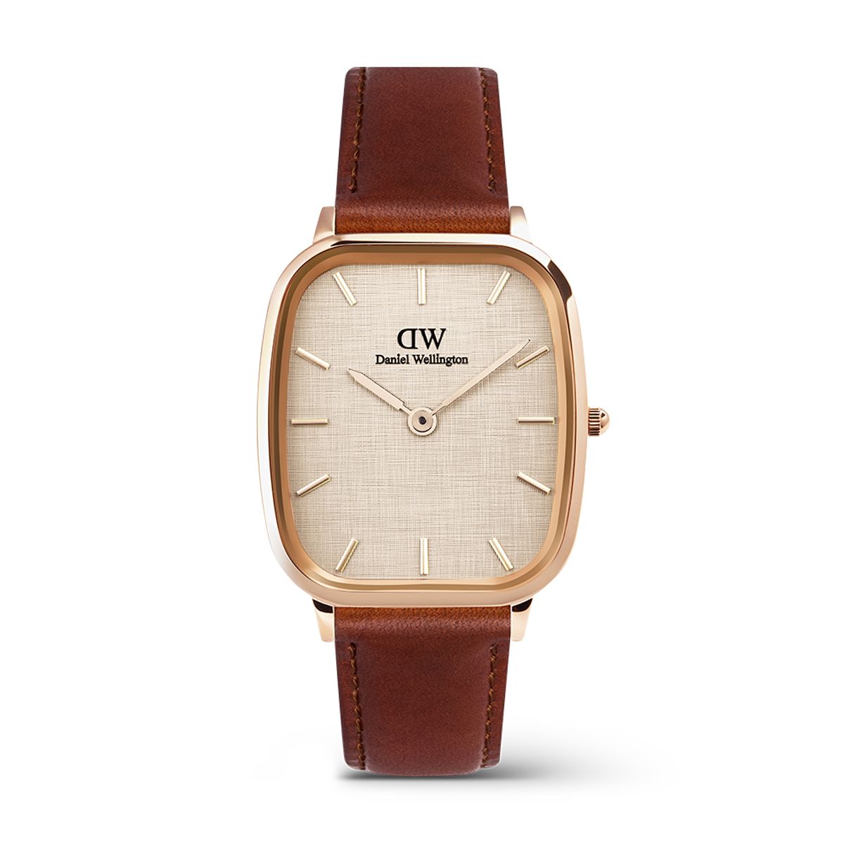 다니엘 웰링턴(DANIEL WELLINGTON) MARLON ST MAWES LINEN 로즈골드 브라운 레더워치