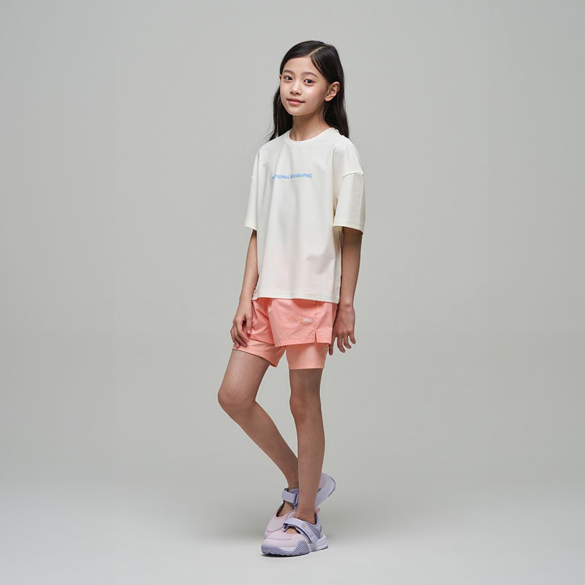 내셔널지오그래픽 키즈(NATIONAL GEOGRAPHIC KIDS) K242GWL430 여아 반바지 레깅스 PEACH