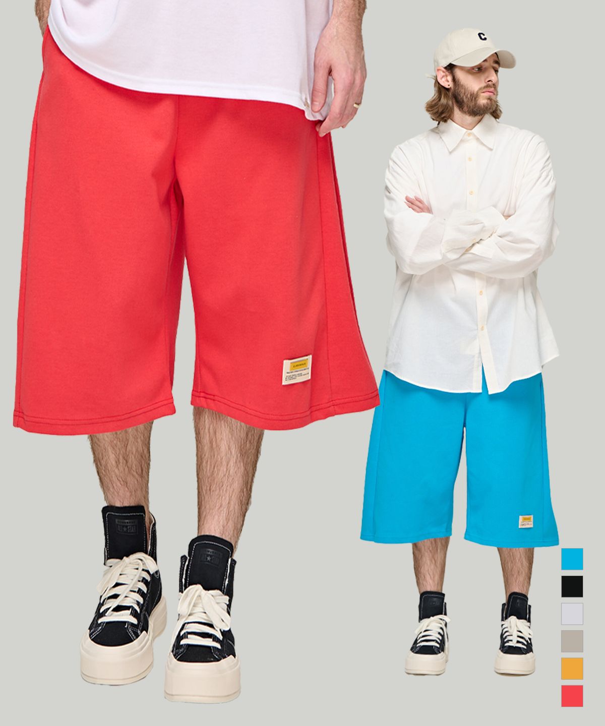 카고브로스(CARGOBROS) [2PACK] 버뮤다 스웨트 반바지 (6_COLOR)