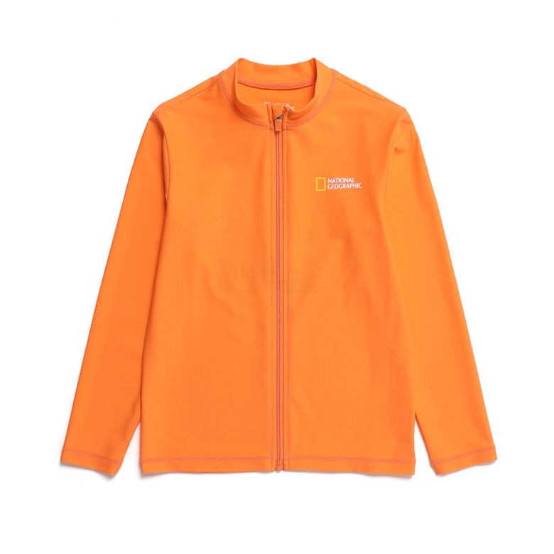 K232URG520 스몰로고 백그래픽 집업 ORANGE