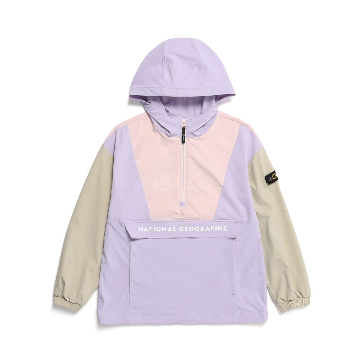 내셔널지오그래픽 키즈(NATIONAL GEOGRAPHIC KIDS) K231UFT260 배색 후드아노락점퍼 LAVENDER