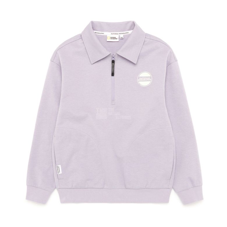 K231USW210 하프 집업 카라 MTM BLUE LAVENDER