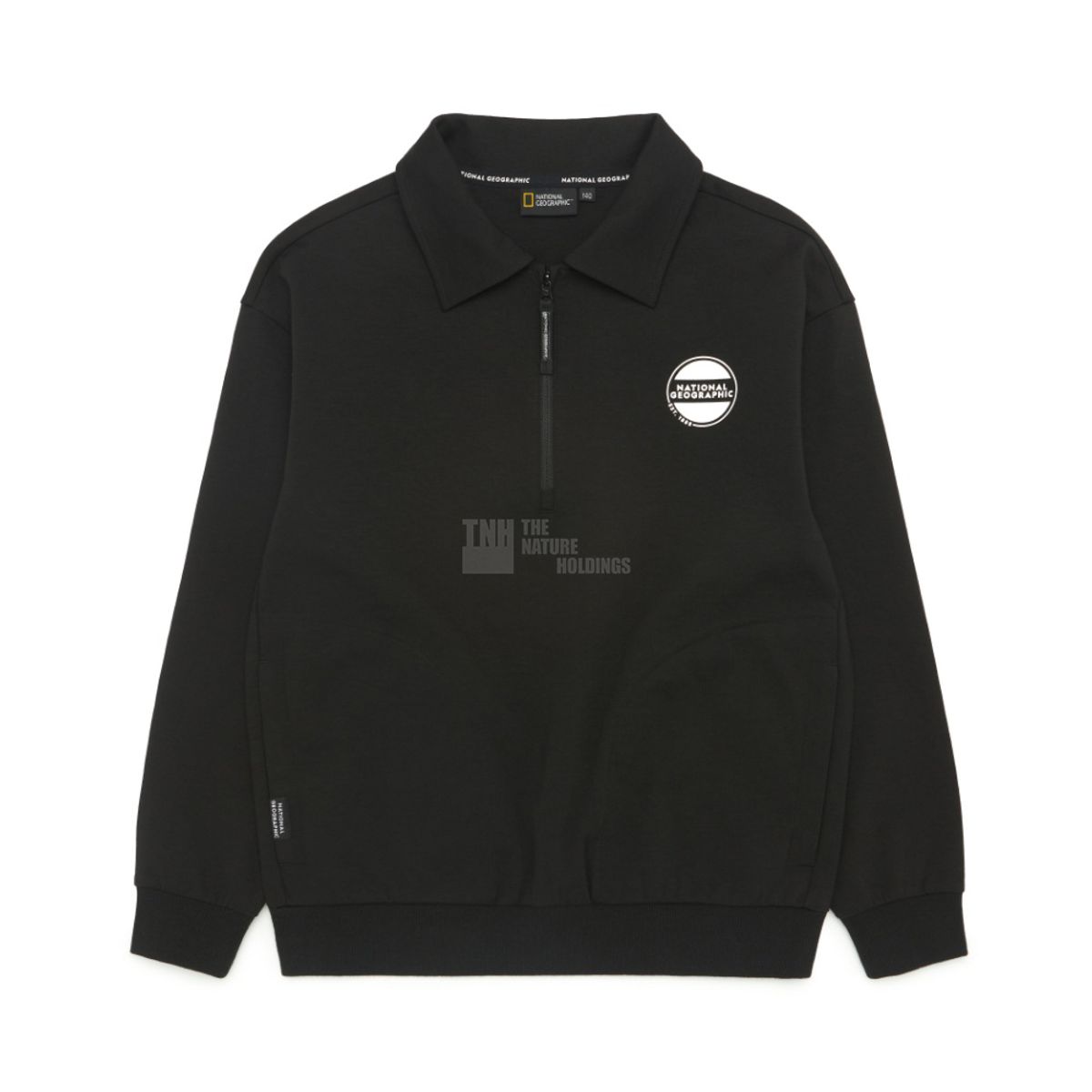 내셔널지오그래픽 키즈(NATIONAL GEOGRAPHIC KIDS) K231USW210 하프 집업 카라 MTM CARBON BLACK