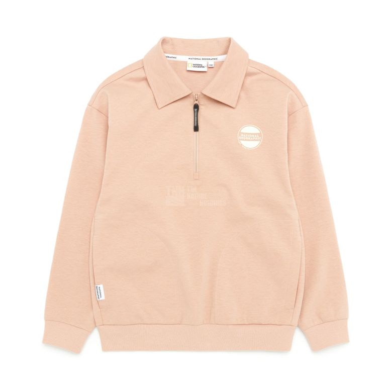 K231USW210 하프 집업 카라 MTM PEACH BEIGE
