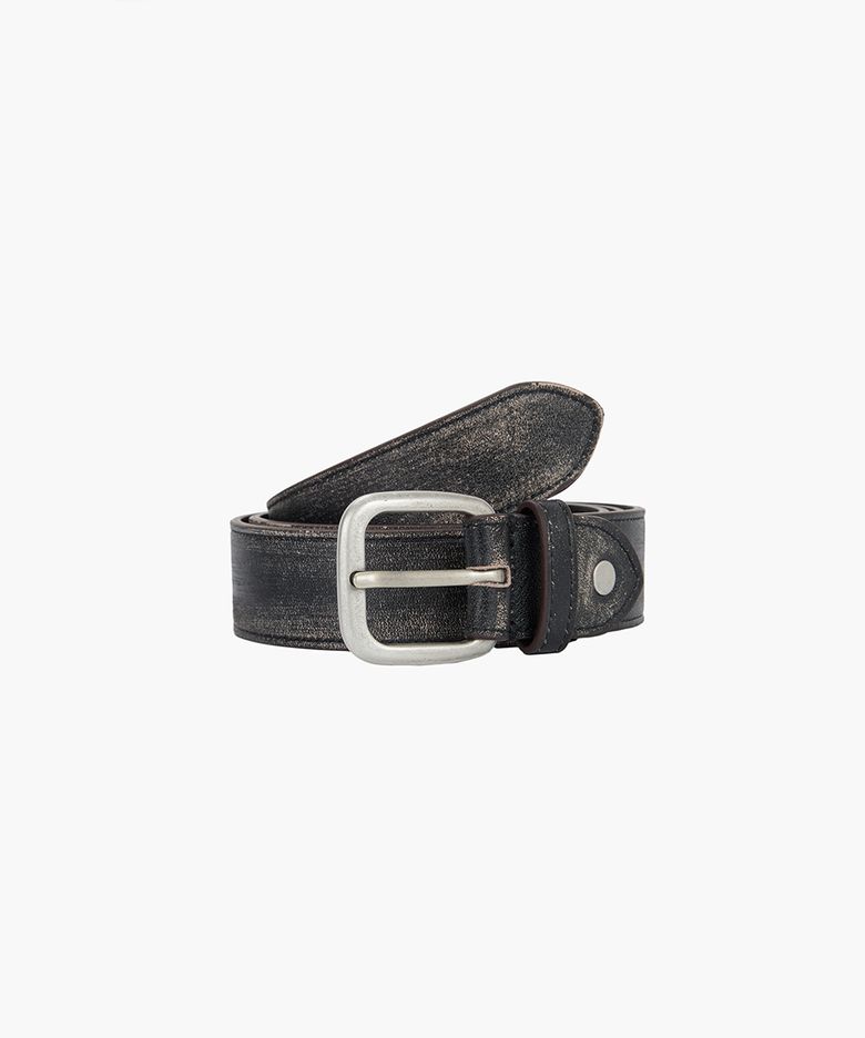 RING TWO TONE LEATHER BELT_coffee