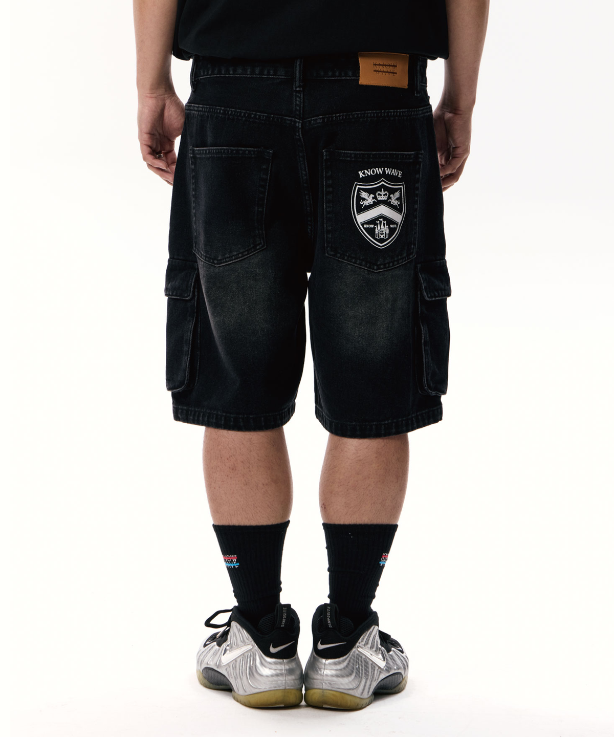 노우웨이브(KNOW WAVE) KNOW WAVE CARGO BERMUDA PANTS KNB25002BLK (BLACK)