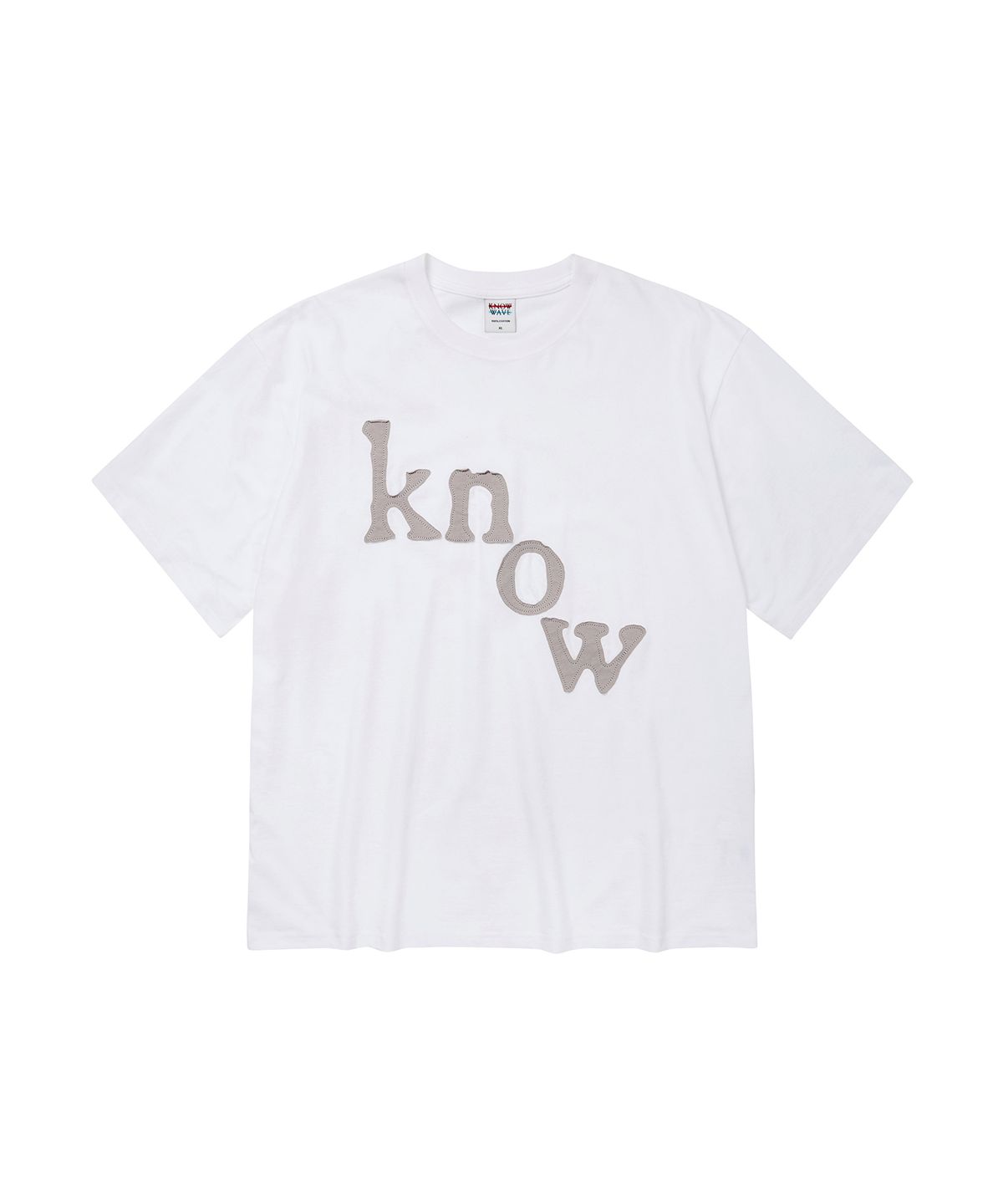노우웨이브(KNOW WAVE) PATCH LOGO TEE KNT25006WHT (WHITE)