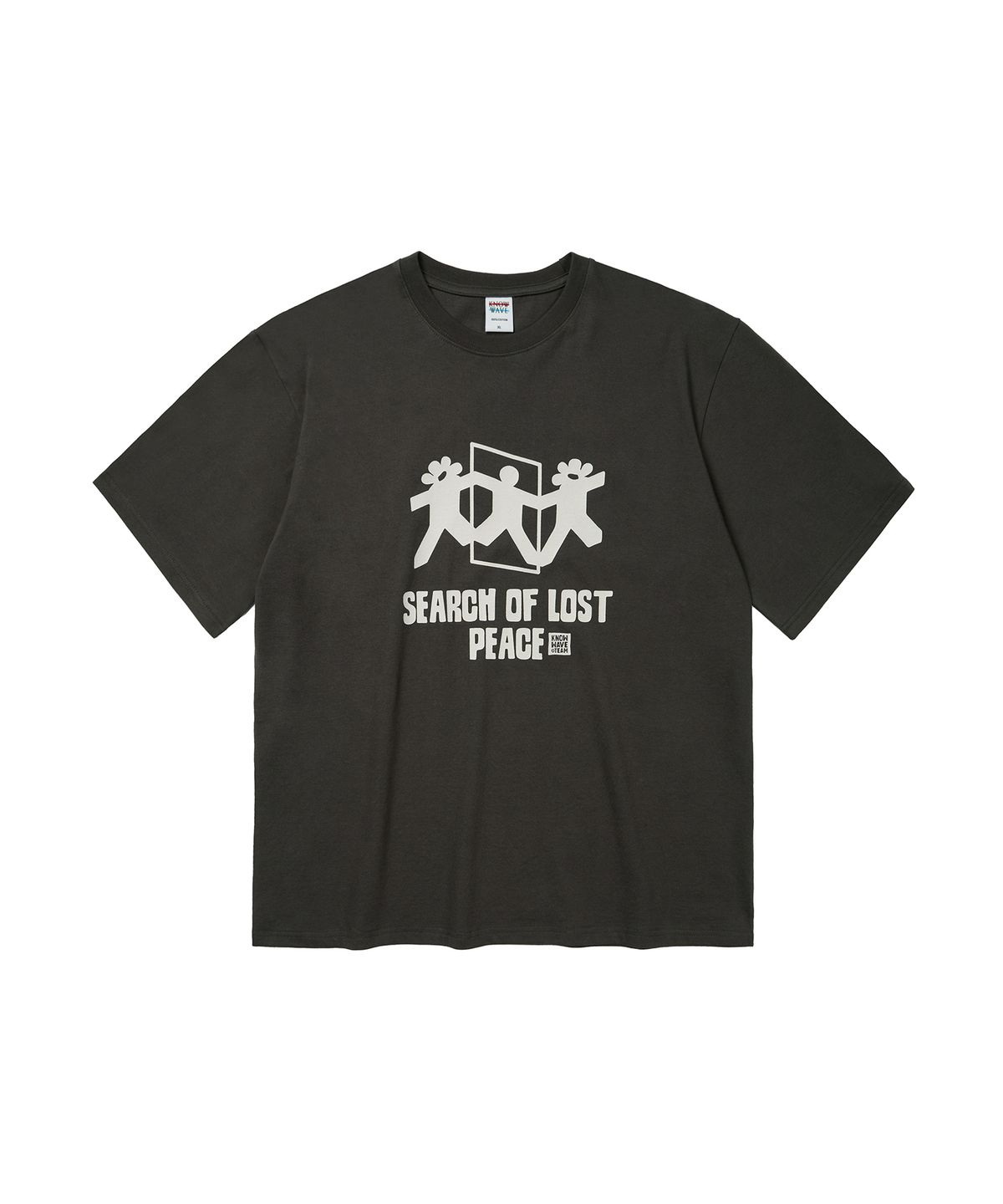 노우웨이브(KNOW WAVE) PEACE TEE KNT25T004CHC (CHARCOAL)