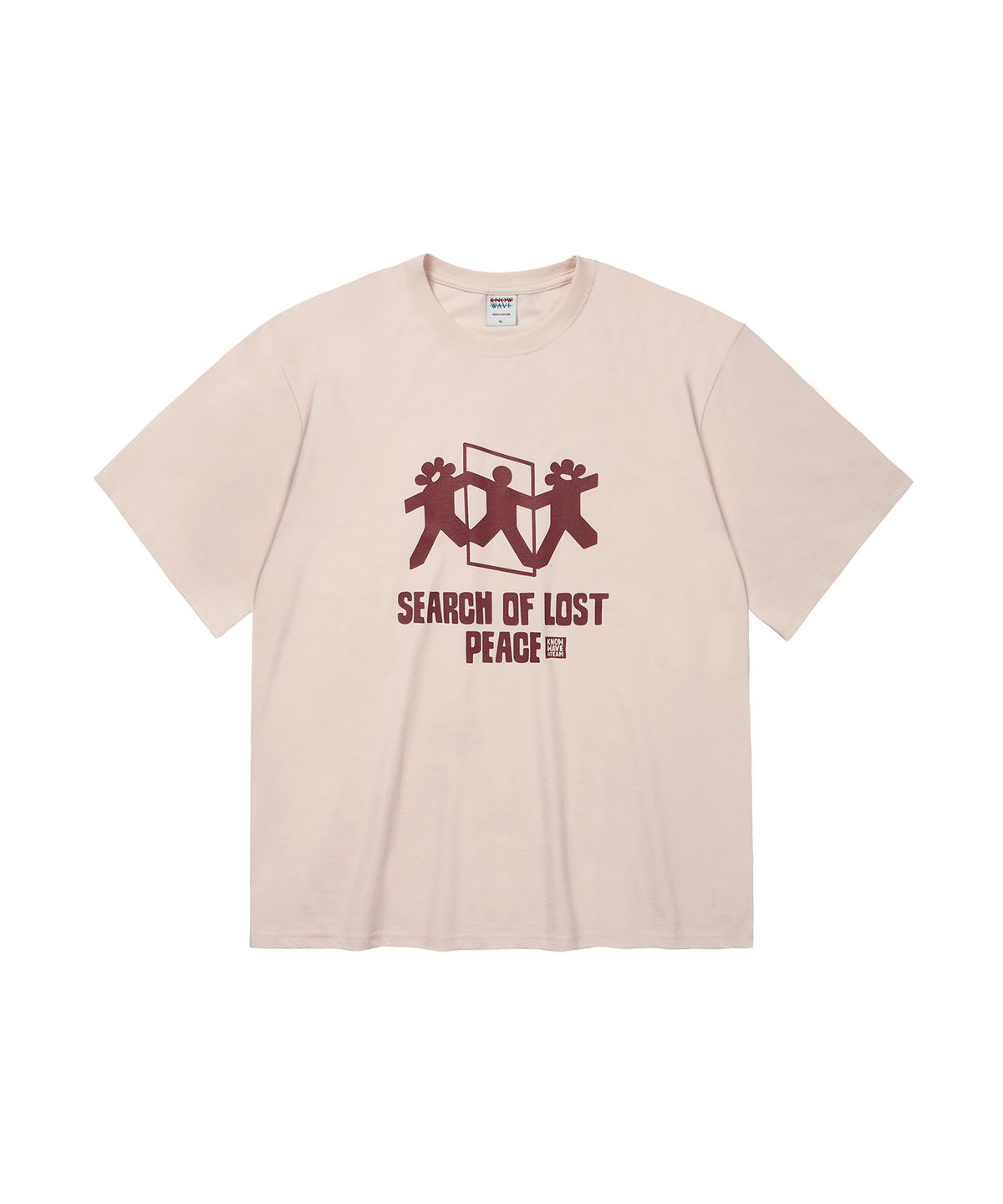 노우웨이브(KNOW WAVE) PEACE TEE KNT25T004BEG (BEIGE)