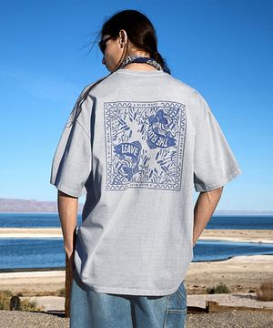 블루웨이브 피그먼트 반팔 티셔츠  라이트그레이 FST733