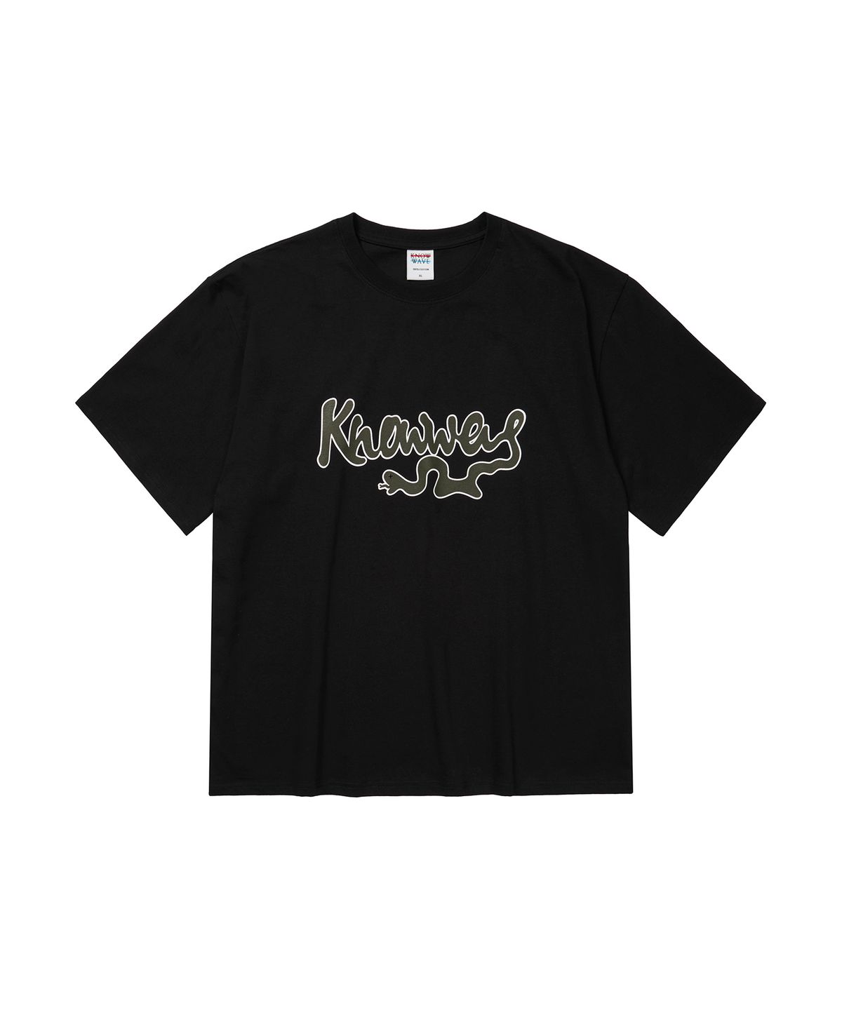노우웨이브(KNOW WAVE) SNAKE TEE KNT25005BLK (BLACK)