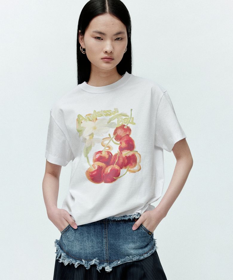 (에센셜) 유니섹스 프루츠 티셔츠  atb1407u(WHITE)