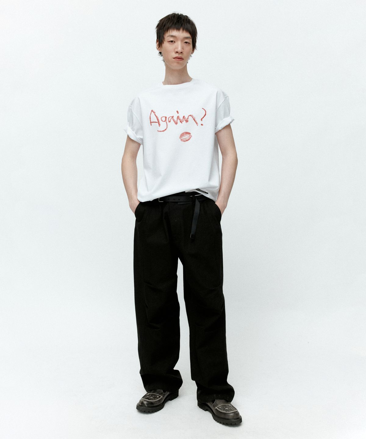 앤더슨벨(ADSB ANDERSSON BELL) (에센셜) 유니섹스 어게인 립 티셔츠 atb1406u(WHITE)