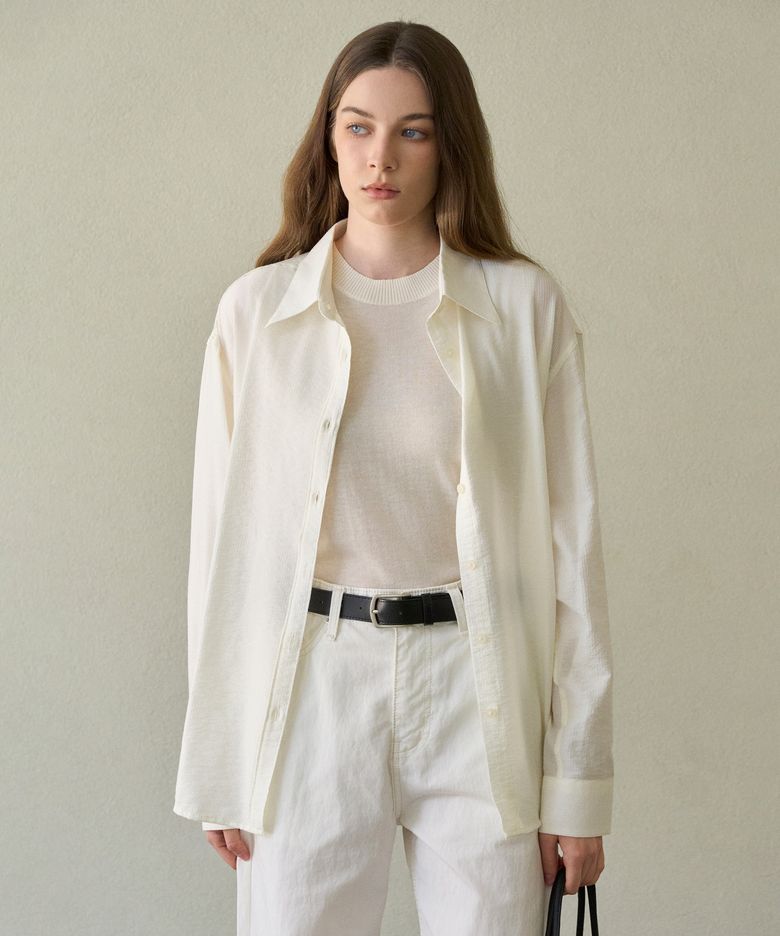 Sheer Stripe Shirts_2Color