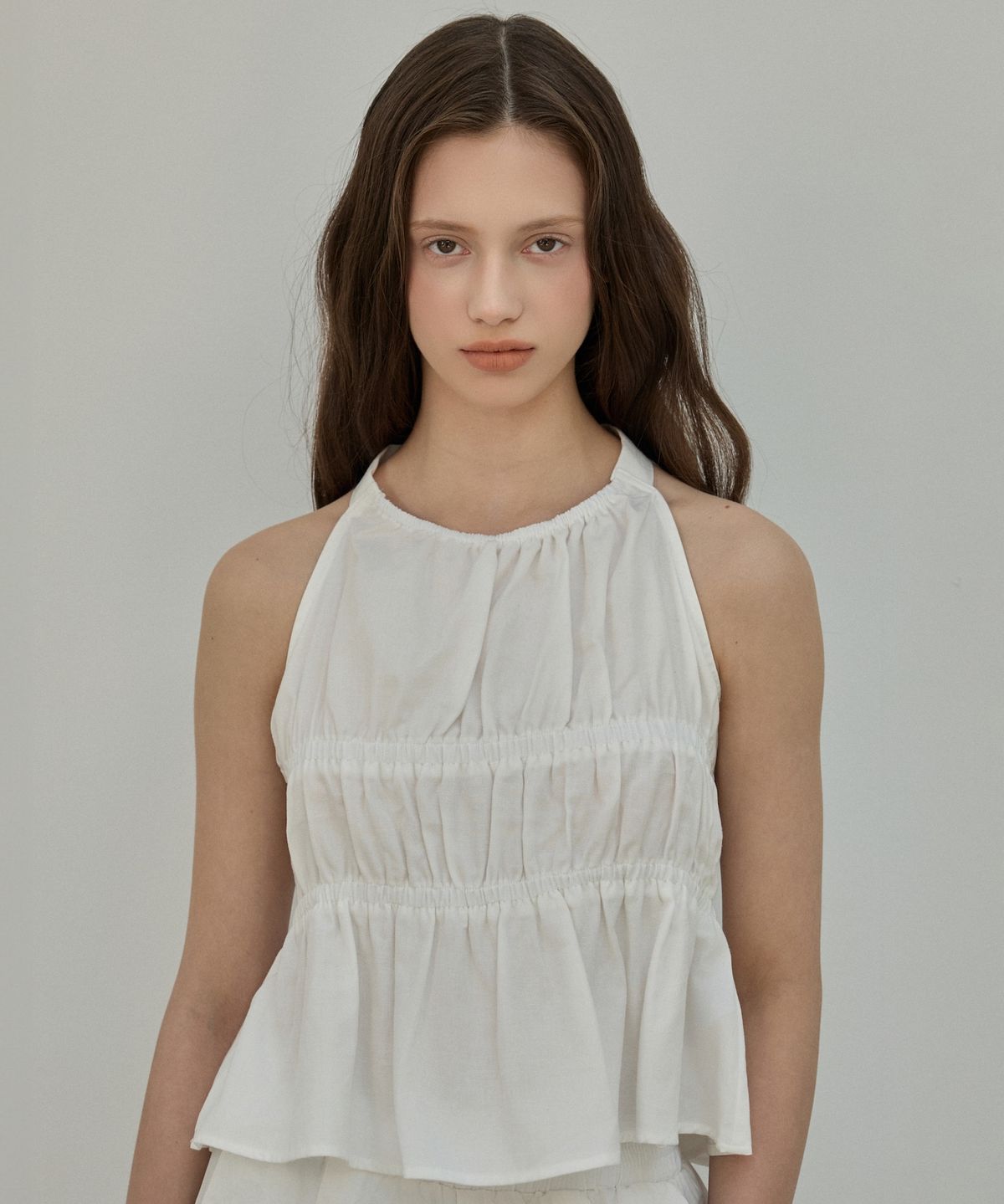 엘리오티(ELLIOTI) Ripple Halter Blouse_2Color
