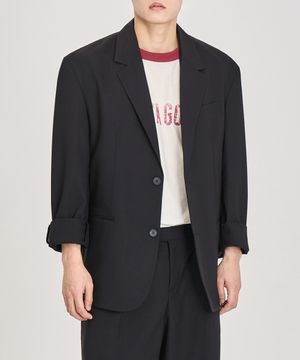 에어플로우 루즈핏 블레이저 (BLACK)