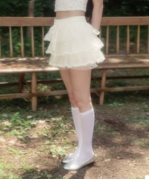 엔젤 도트 튜튜 티어드 스커트