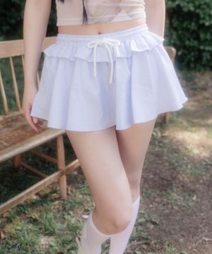 프릴 베이비 마이크로 미니 스커트