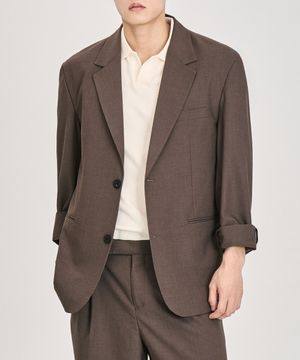 에어플로우 루즈핏 블레이저 (BROWN)