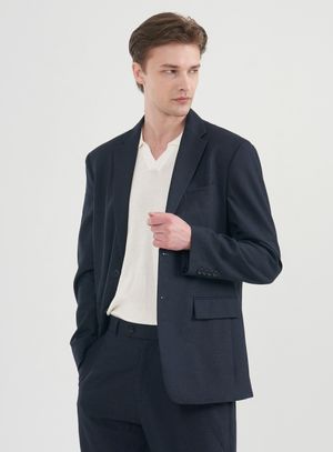 [M~5XL]컴포트 세미오버핏 블레이저_인디고