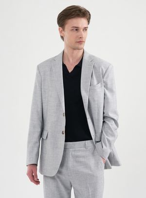 [M~5XL]컴포트 세미오버핏 블레이저_라이트그레이