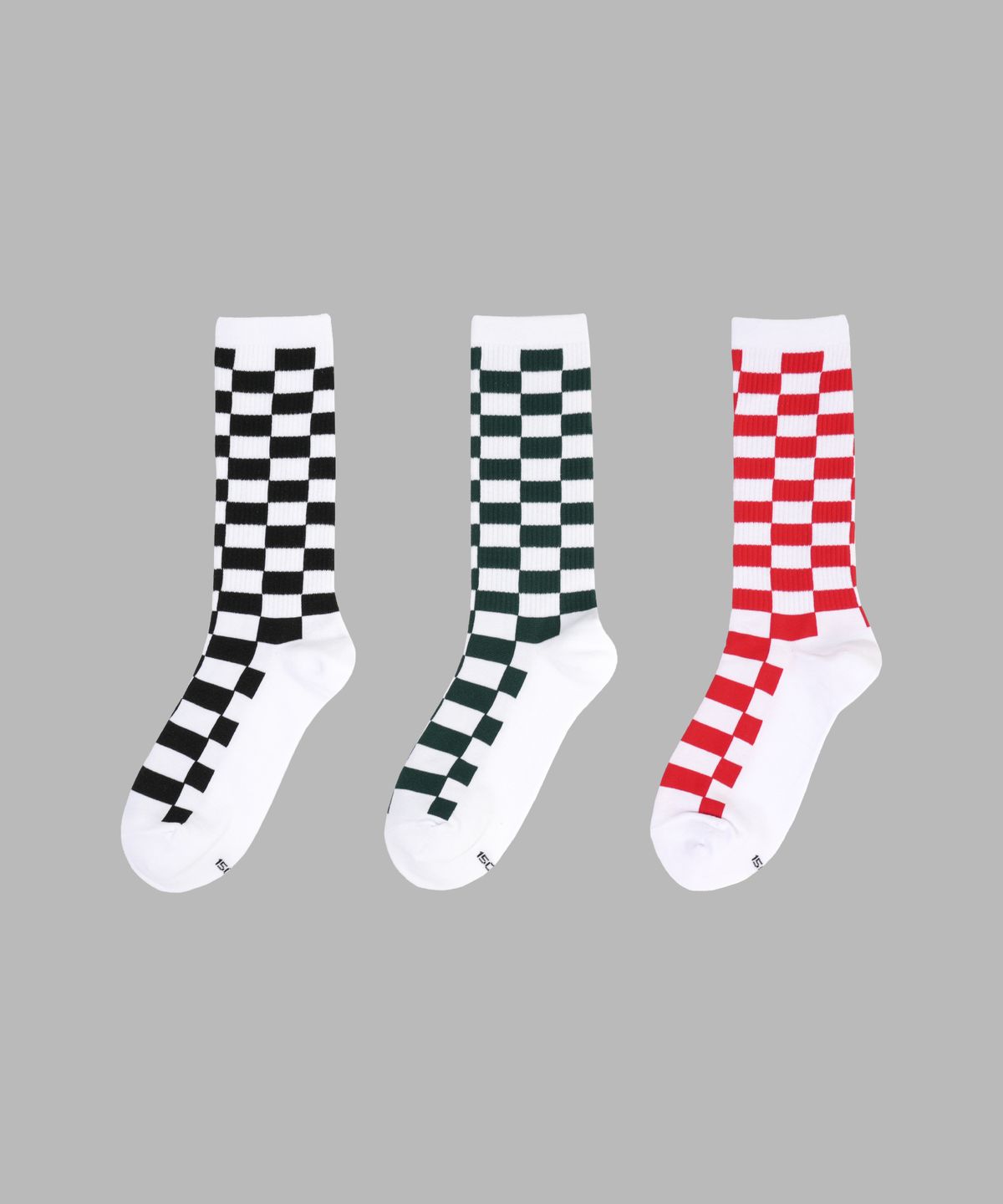 일오공칠(IL-O-GONG-CHIL) [3PACK] 1507 유니섹스 트라우져 체커 보드 삭스 - 컬러팩