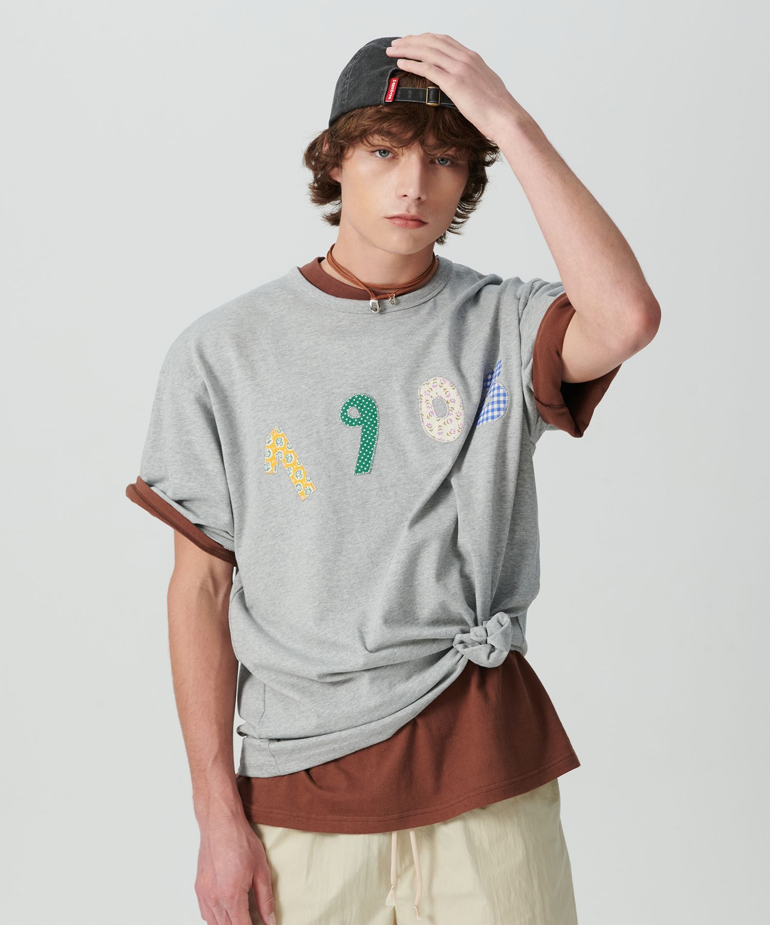 beyondclosetのHandmade patch detail 16 count short sleeve MUSINSA | BEYOND CLOSET [COLLECTION LINE] Handmade patch