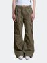 CUTOFF CARGO PARACHUTE PANTS, KHAKI