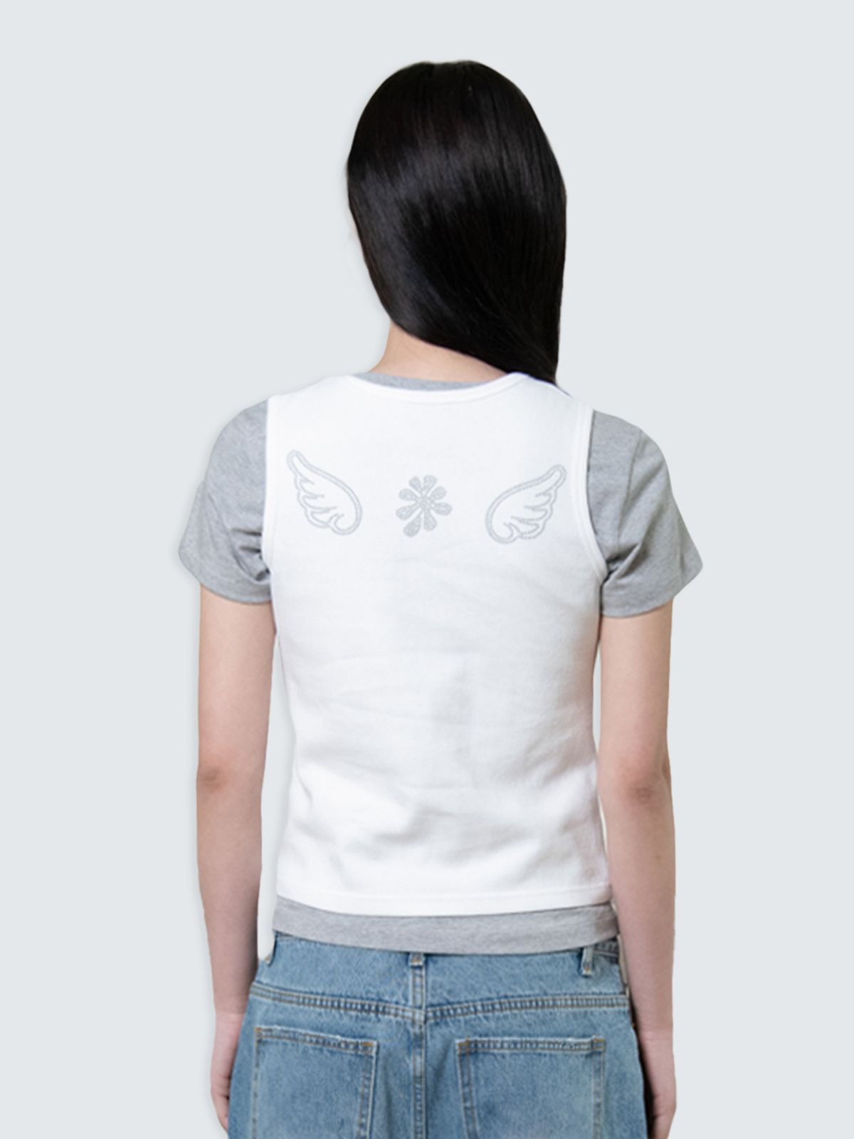 오피쉬(OAFISH) ANGEL LOGO SLEEVELESS, WHITE