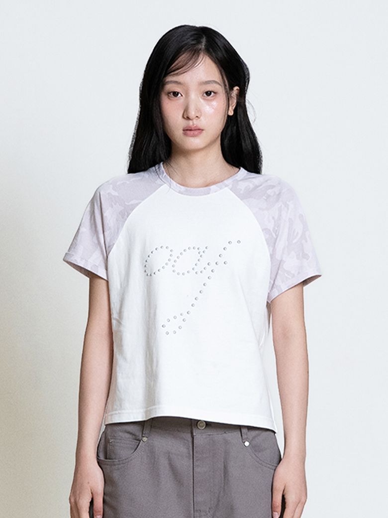 OAF CAMO RAGLAN T-SHIRT, PINK