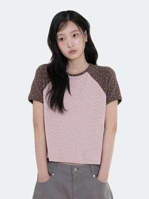MINI STAR RAGLAN T-SHIRT, PINK