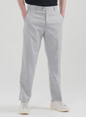 [M~5XL]컴포트  테이퍼드 하프밴딩 슬랙스_라이트그레이