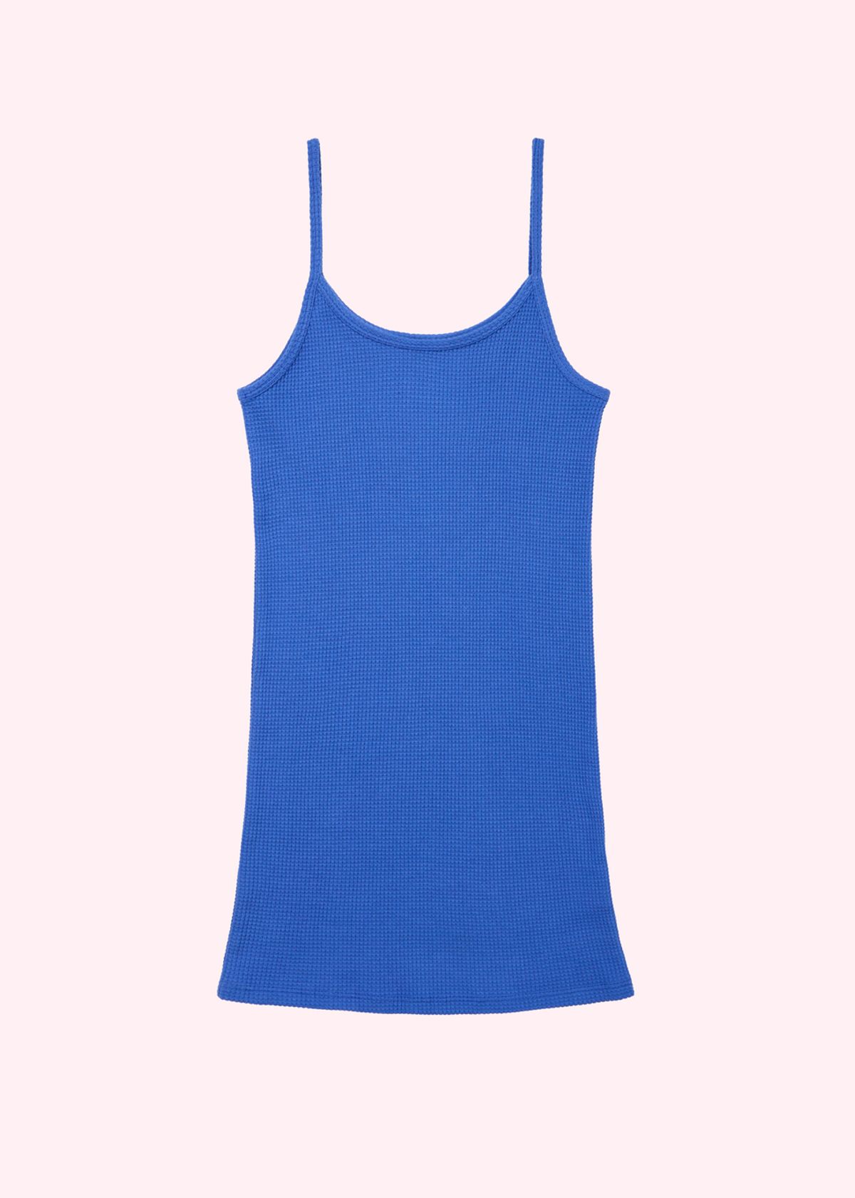 어텐즈(ATTENDS) Waffle sleeveless shirt (Blue)