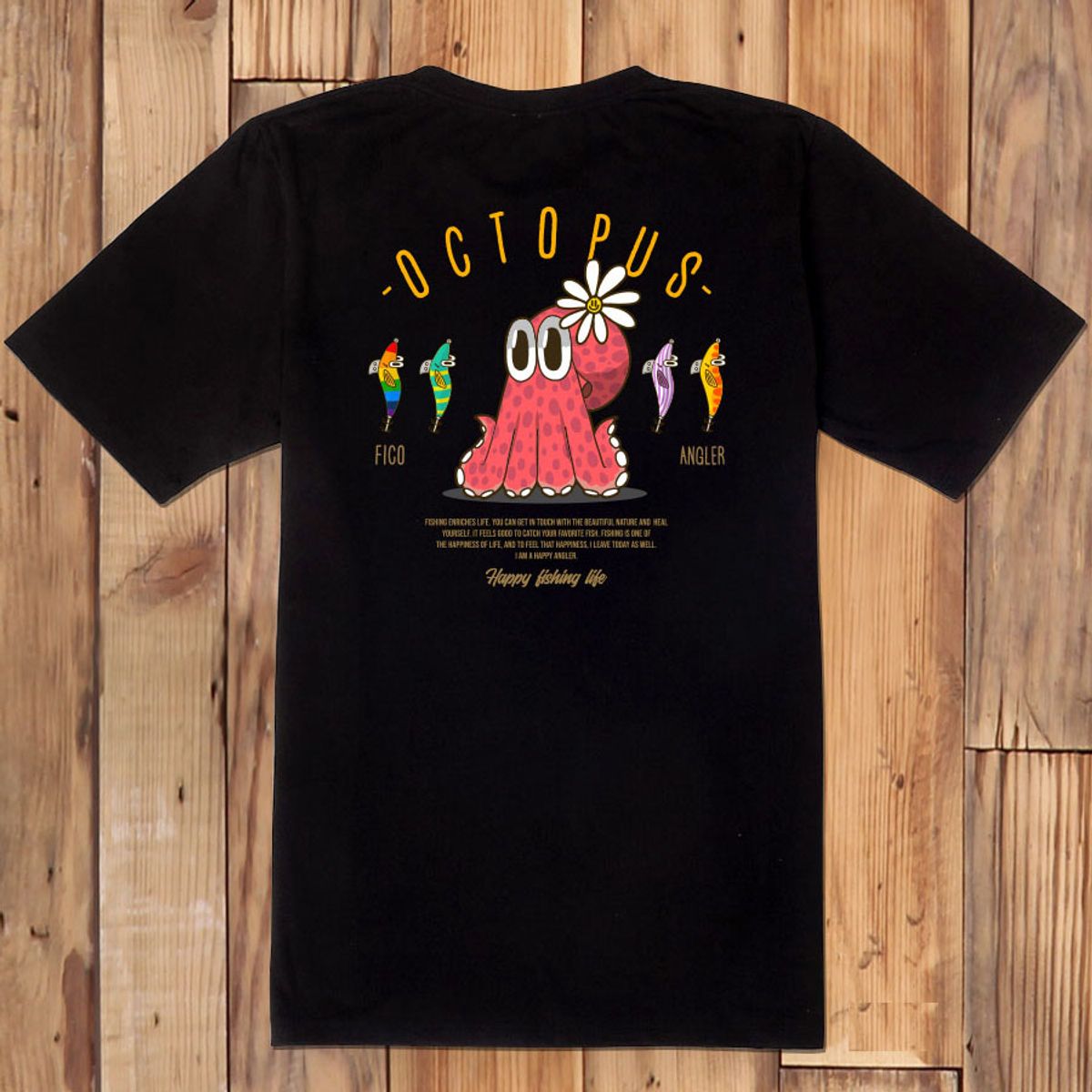 돌돌(DOLDOL) FICO_tshirts-293  피코앵글러 낚시 브랜드 문어 디자인 티셔츠 반팔티