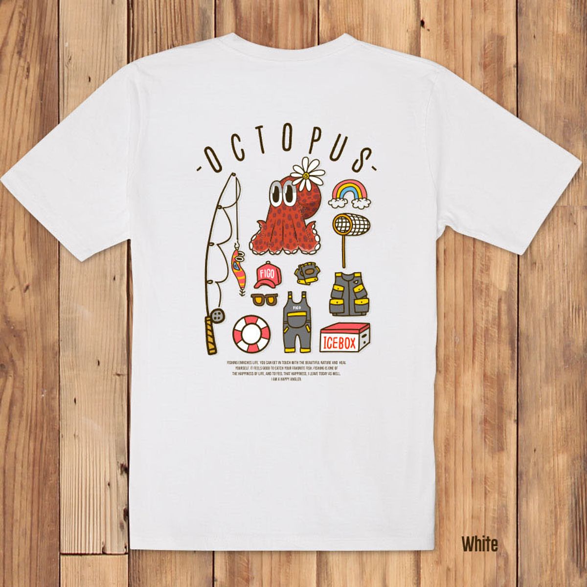 돌돌(DOLDOL) FICO_tshirts-295  피코앵글러 낚시 브랜드 문어 디자인 티셔츠 반팔티