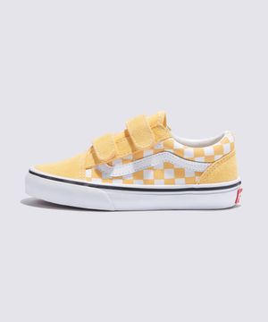 올드스쿨 V 키즈 컬러띠어리 체커보드 바나나 크림