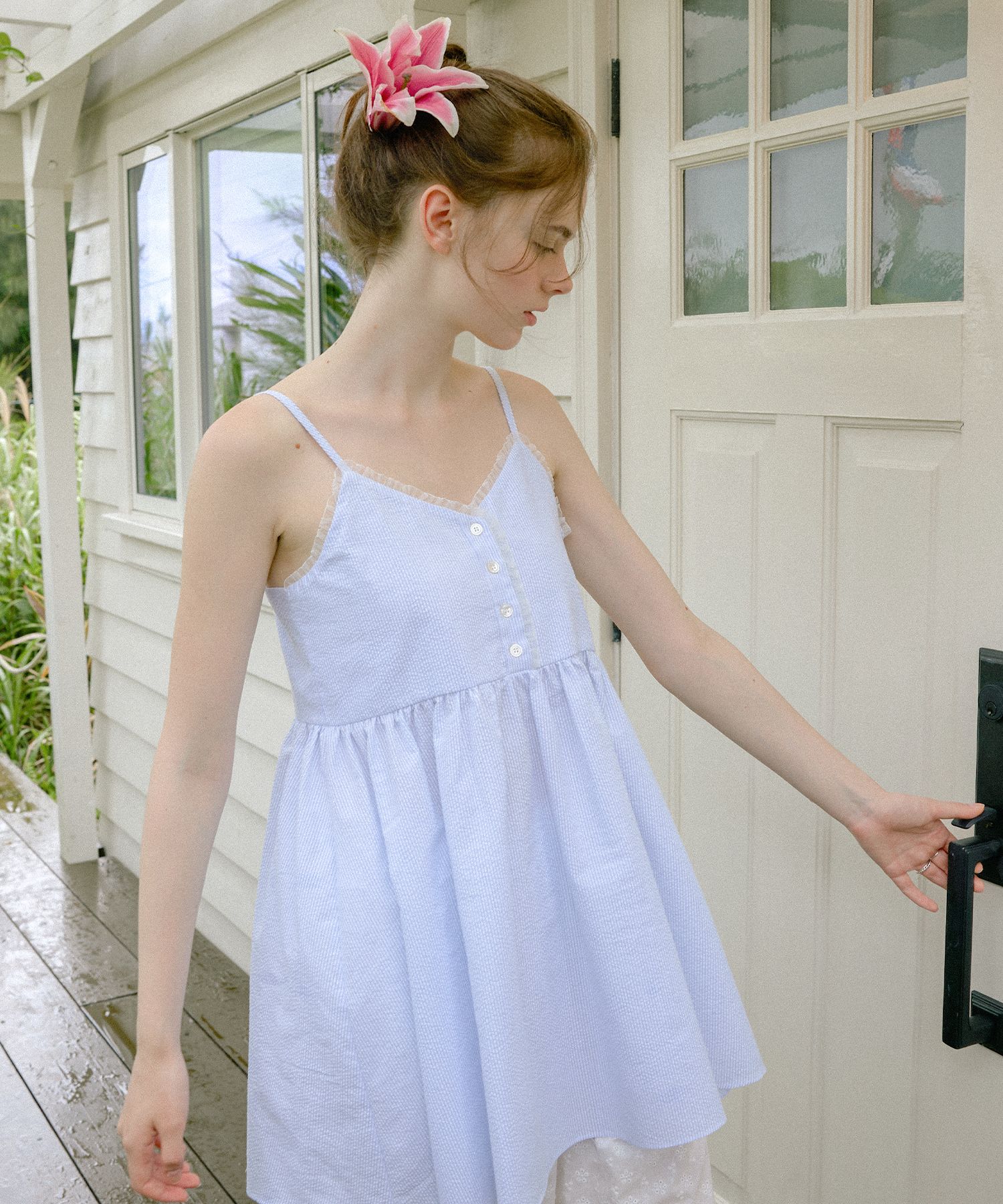 LETTER FROM MOON ♥ Laura Seersucker Mini Dress MUSINSA | LETTER FROM MOON Laura Seersucker Mini Dress (Striped)